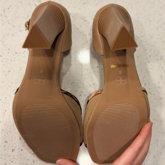 Cosy Island Mesh Leopard Ankle Strap Heels ~8 - Picture 4 of 5